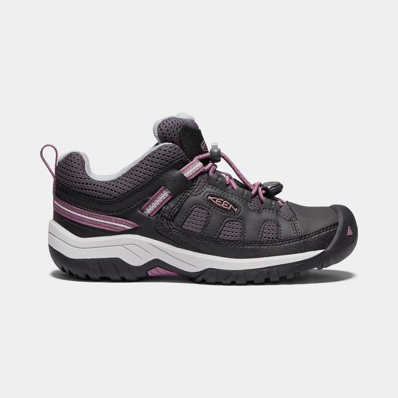 Discount Keen Targhee Kids Hiking Shoes Black/Purple (8457-GWBKH)